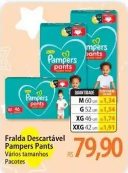 Atacadão Fralda Descartável Pampers Pants oferta