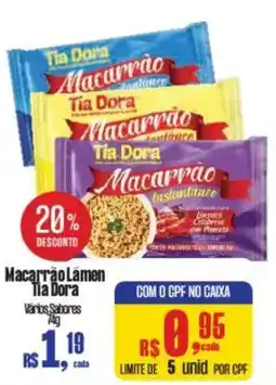 Supermercados Mateus Macarrão Lámen Tia Dora Varios Sabores oferta