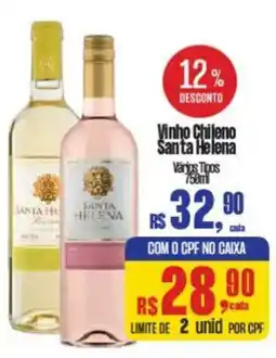 Supermercados Mateus Vinho Chileno Santa Helena oferta