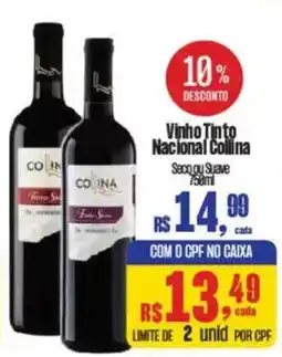 Supermercados Mateus Vinho Tinto Nacional Collina Seco ou Suave oferta