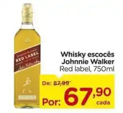 Carrefour Whisky escocês Johnnie Walker Red label, oferta