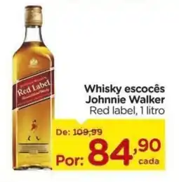 Carrefour Whisky escocês Johnnie Walker Red label, oferta