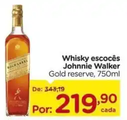 Carrefour Whisky escocês Johnnie Walker Gold reserve, oferta