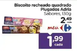 Carrefour Biscoito recheado quadrado Plugados Adria Sabores, oferta