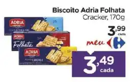 Carrefour Biscoito Adria Folhata Cracker, oferta