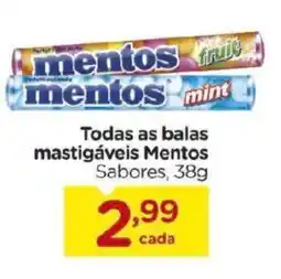 Carrefour Todas as balas mastigáveis Mentos Sabores, oferta