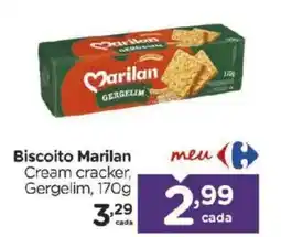 Carrefour Biscoito Marilan Cream cracker, Gergelim, oferta