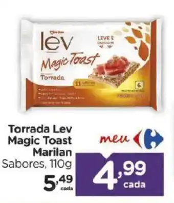 Carrefour Torrada Lev Magic Toast Marilan Sabores, oferta