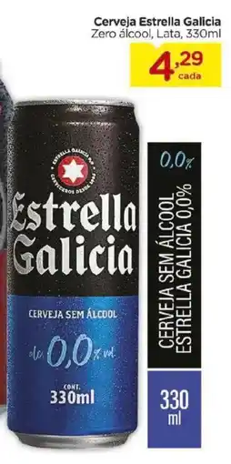 Carrefour Cerveja Estrella Galicia Zero álcool, Lata, oferta