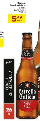Carrefour Cerveja Estrella Galicia Lager, Long neck, oferta