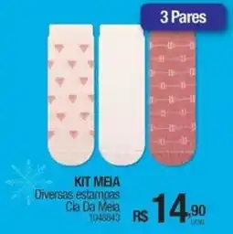 Milium Kit meia diversas estampas cia da meia oferta