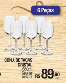 Milium Conj. de taças cristal oferta