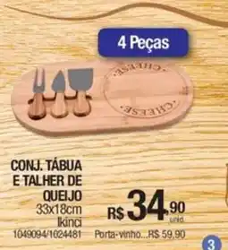 Milium Conj. tábua e talher de queijo 33x18cm oferta