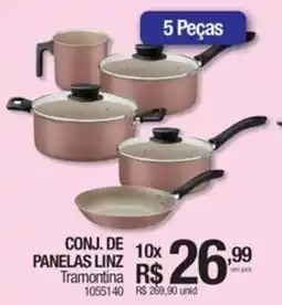 Milium Conj. de panelas linz tramontina oferta