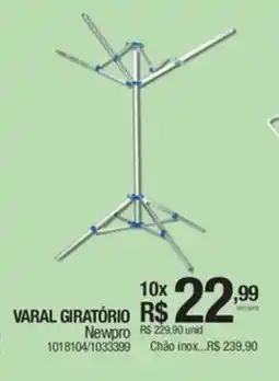 Milium Varal giratório newpro oferta