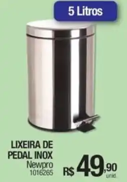 Milium Lixeira de pedal inox newpro oferta