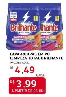 Assaí Atacadista Lava-roupas em pó limpeza total brilhante pacote oferta