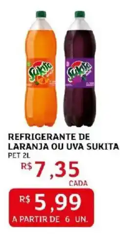 Assaí Atacadista Refrigerante de laranja ou uva sukita pet oferta
