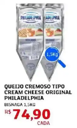 Assaí Atacadista Queijo cremoso tipo cream cheese original philadelphia oferta