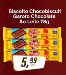 Rede Supermarket Biscoito Chocobiscuit Garoto Chocolate Ao Leite 78g oferta