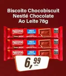 Rede Supermarket Biscoito Chocobiscuit Nestlé Chocolate Ao Leite 78g oferta