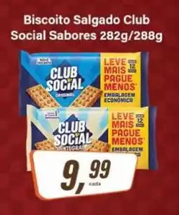 Rede Supermarket Biscoito Salgado Club Social Sabores 282g/288g oferta