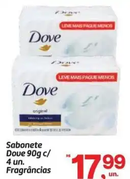 Fort Atacadista Sabonete Dove c/ 4 un. Fragrâncias oferta
