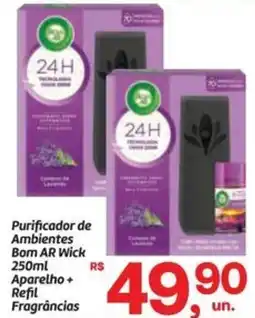 Fort Atacadista Purificador de Ambientes Bom AR Wick Aparelho+ Refil Fragrâncias oferta