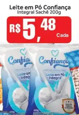 Supermercados Mateus Leite em Pó Confiança Integral Sachê oferta