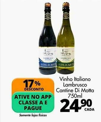 Delta Supermercados Vinho Italiano Lambrusco Cantine Di Motta oferta