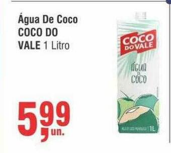 Higa Atacado água De Coco Coco Do Vale oferta