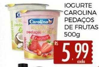 Supermercados Avenida Iogurte Carolina Pedaços De Frutas oferta