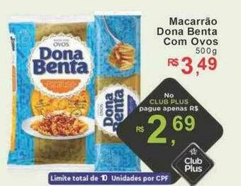 Supermercado Lavapés Macarrão Dona Benta Com Ovos oferta