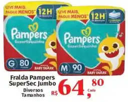 Supermercados Mateus Fralda Pampers SuperSec Jumbo oferta