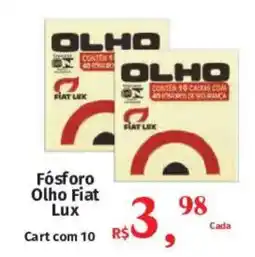 Supermercados Mateus Fósforo Olho Fiat Lux oferta