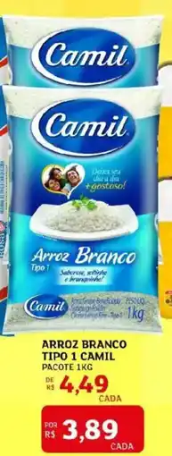 Assaí Atacadista Arroz branco tipo 1 camil pacote oferta