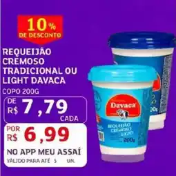 Assaí Atacadista Requeijão cremoso tradicional ou light davaca oferta