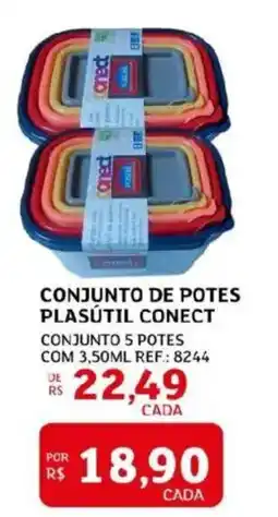 Assaí Atacadista Conjunto de potes plasútil conect oferta