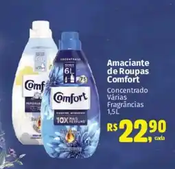 Supermercados Mateus Amaciante de Roupas Comfort Concentrado Várias Fragrâncias oferta