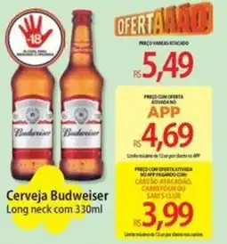 Atacadão Cerveja Budweiser Long neck oferta