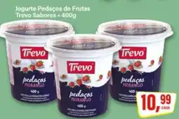 Rede Supermarket Iogurte Pedaços de Frutas Trevo Sabores oferta