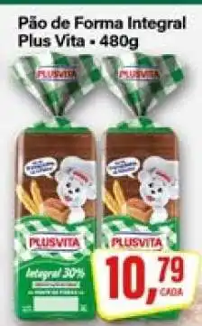 Rede Supermarket Pão de Forma Integral Plus Vita - 480g oferta