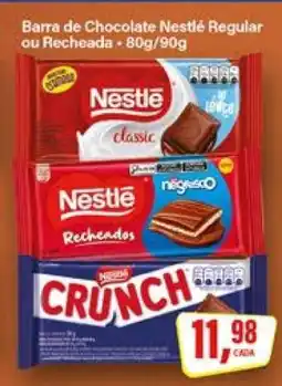 Rede Supermarket Barra de Chocolate Nestlé Regular ou Recheada oferta