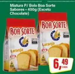 Rede Supermarket Mistura P/ Bolo Boa Sorte Sabores - 400g (Exceto Chocolate) oferta