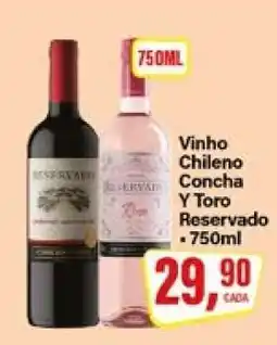 Rede Supermarket Vinho Chileno Concha Y Toro Reservado oferta