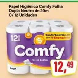 Rede Supermarket Papel Higiênico Comfy Folha Dupla Neutro de 20m C/ 12 Unidades oferta