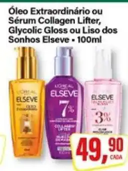 Rede Supermarket Óleo Extraordinário ou Sérum Collagen Lifter, Glycolic Gloss ou Liso dos Sonhos Elseve oferta