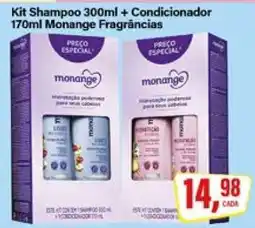 Rede Supermarket Kit Shampoo 300ml + Condicionador 170ml Monange Fragrâncias oferta