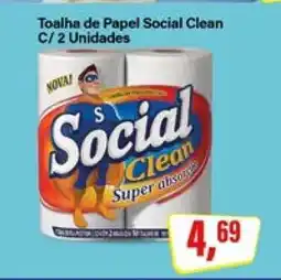 Rede Supermarket Toalha de Papel Social Clean C/ 2 Unidades oferta