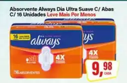 Rede Supermarket Absorvente Always Dia Ultra Suave C/ Abas C/ 16 Unidades oferta